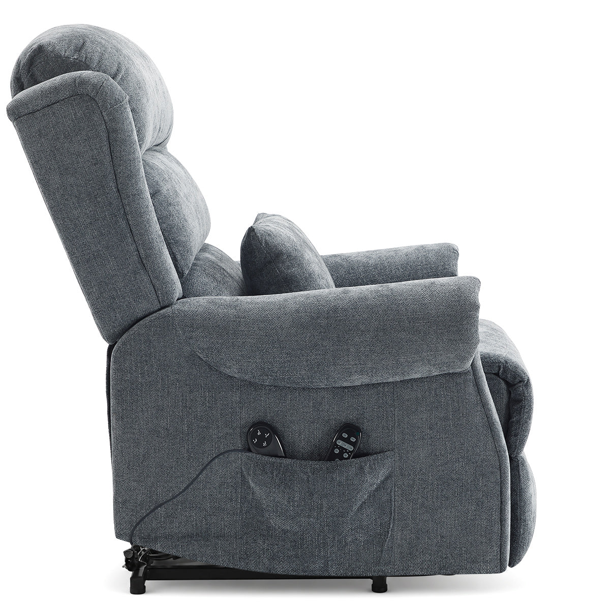 Marlow Brown Fabric Pocket Sprung Riser Recliner Chair with Heat & Massage