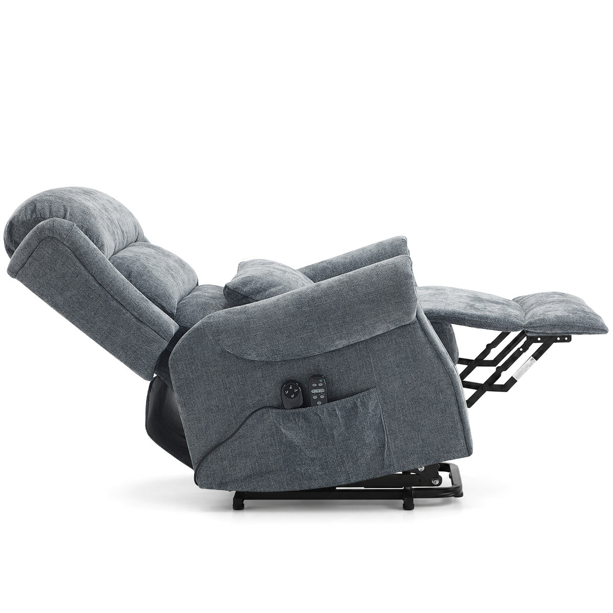 Marlow Brown Fabric Pocket Sprung Riser Recliner Chair with Heat & Massage