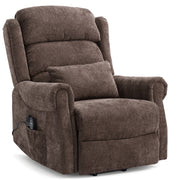 Marlow Charcoal Fabric Pocket Sprung Riser Recliner Chair with Heat & Massage