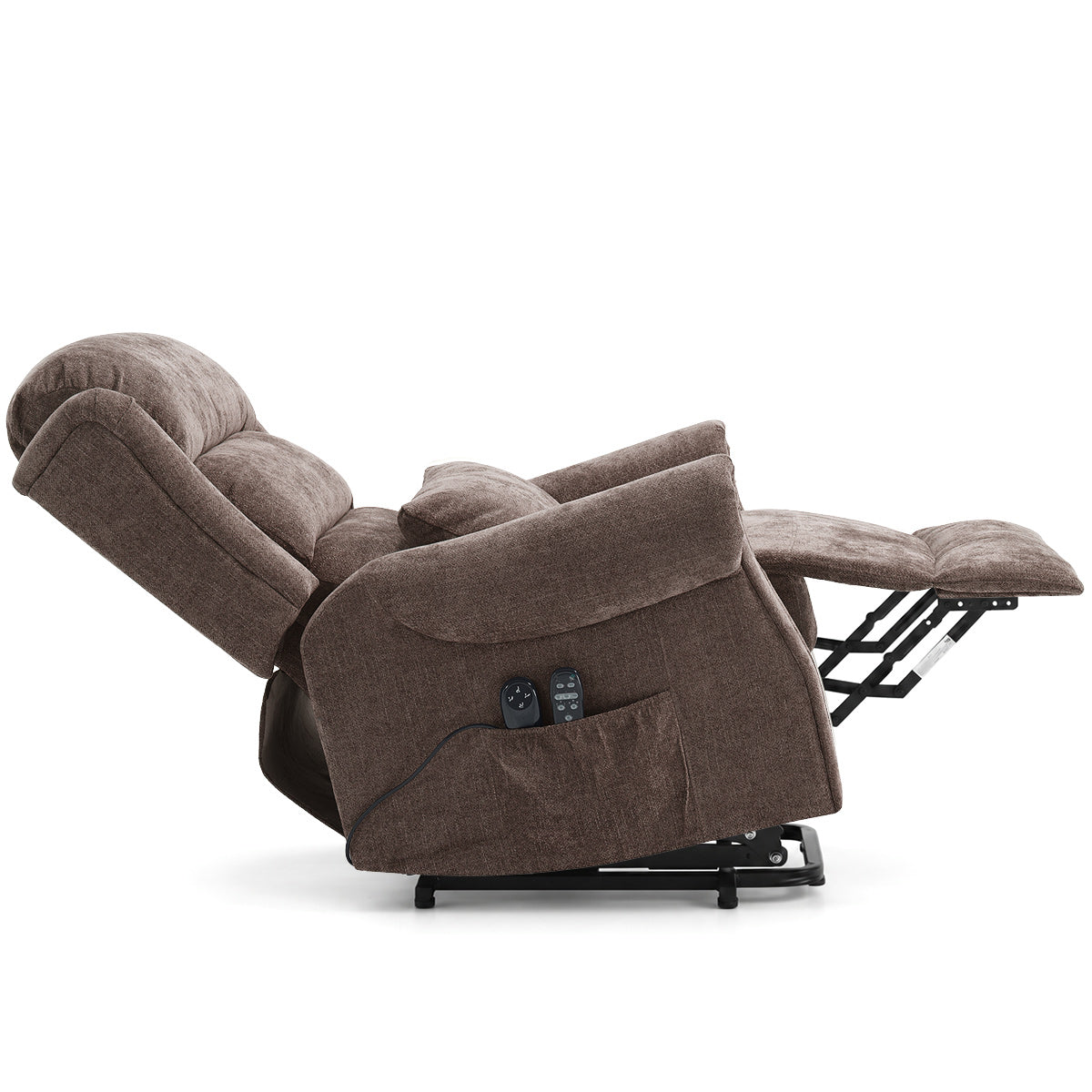 Marlow Charcoal Fabric Pocket Sprung Riser Recliner Chair with Heat & Massage