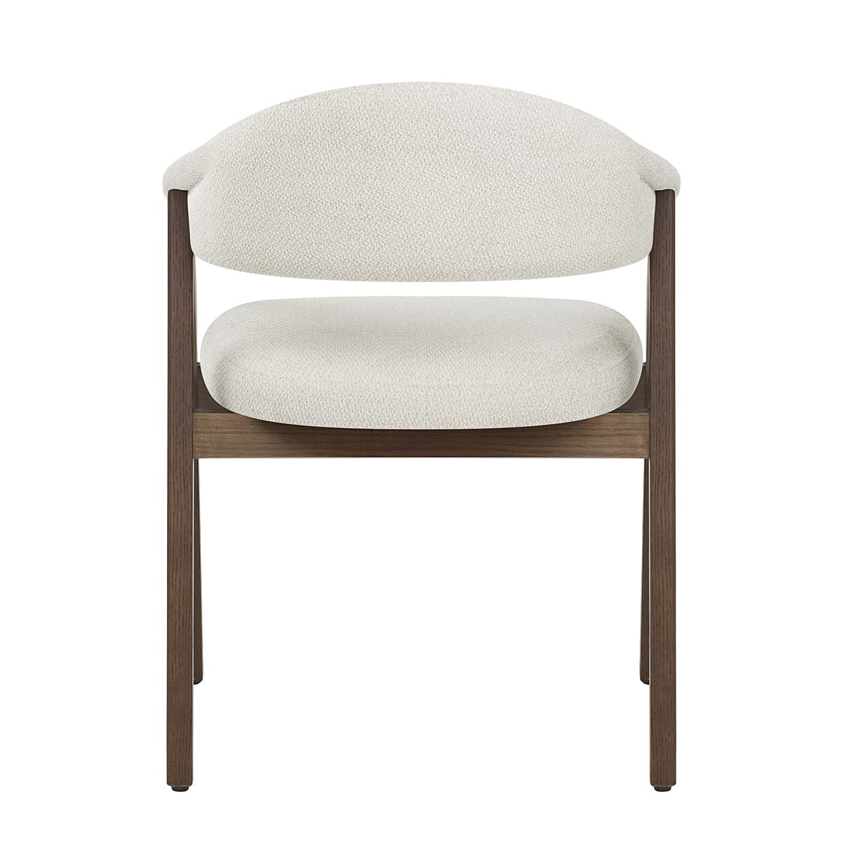 Amber Light Oak Chair Ivory Fabric