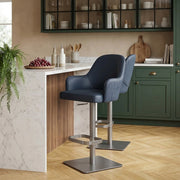 Antonia Graphite Stool Navy Blue