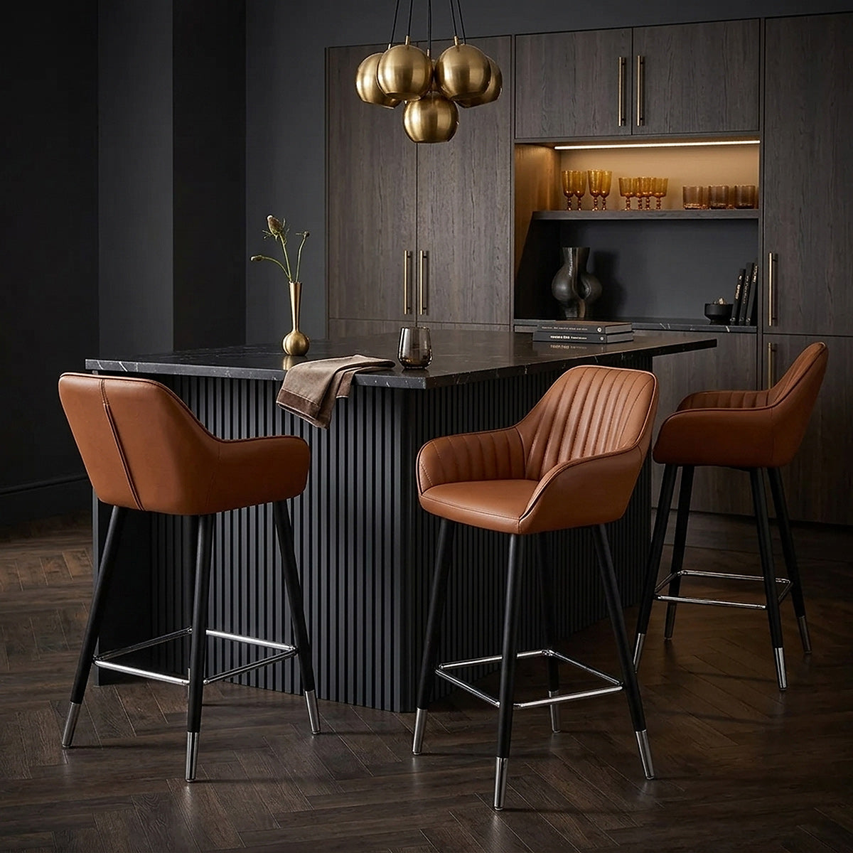 Apres Grande Stool Real Leather Brown