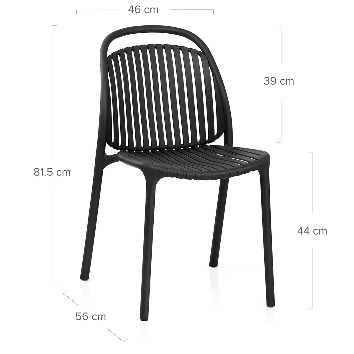 Arlo Stackable Outdoor Chair Black