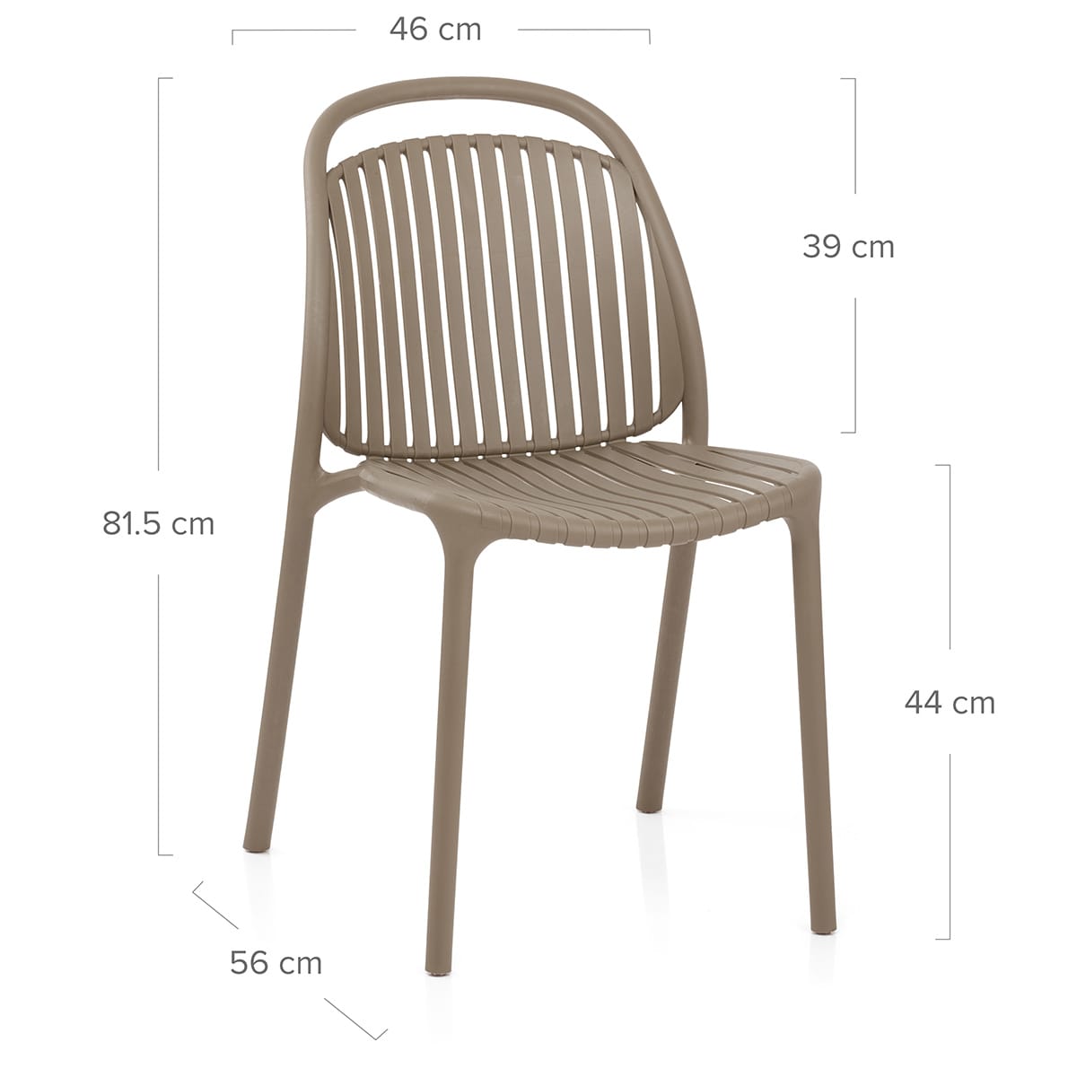 Arlo Stackable Outdoor Chair Brown