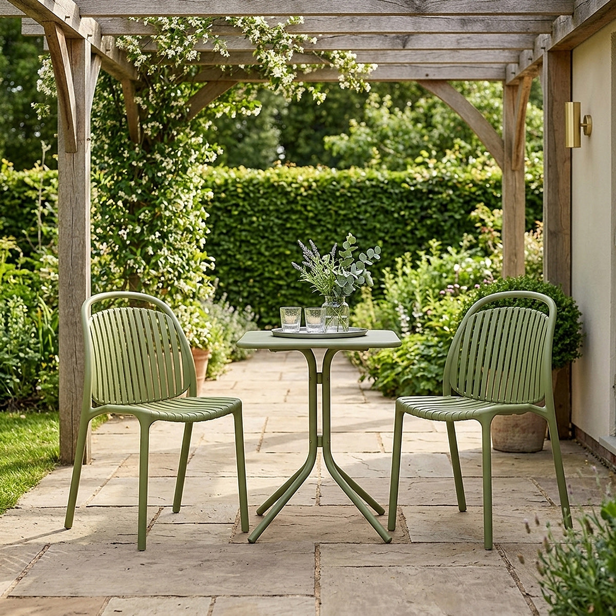 Arlo Stackable Outdoor Chair Green