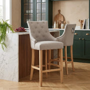 Ascot Oak Stool Tweed Fabric