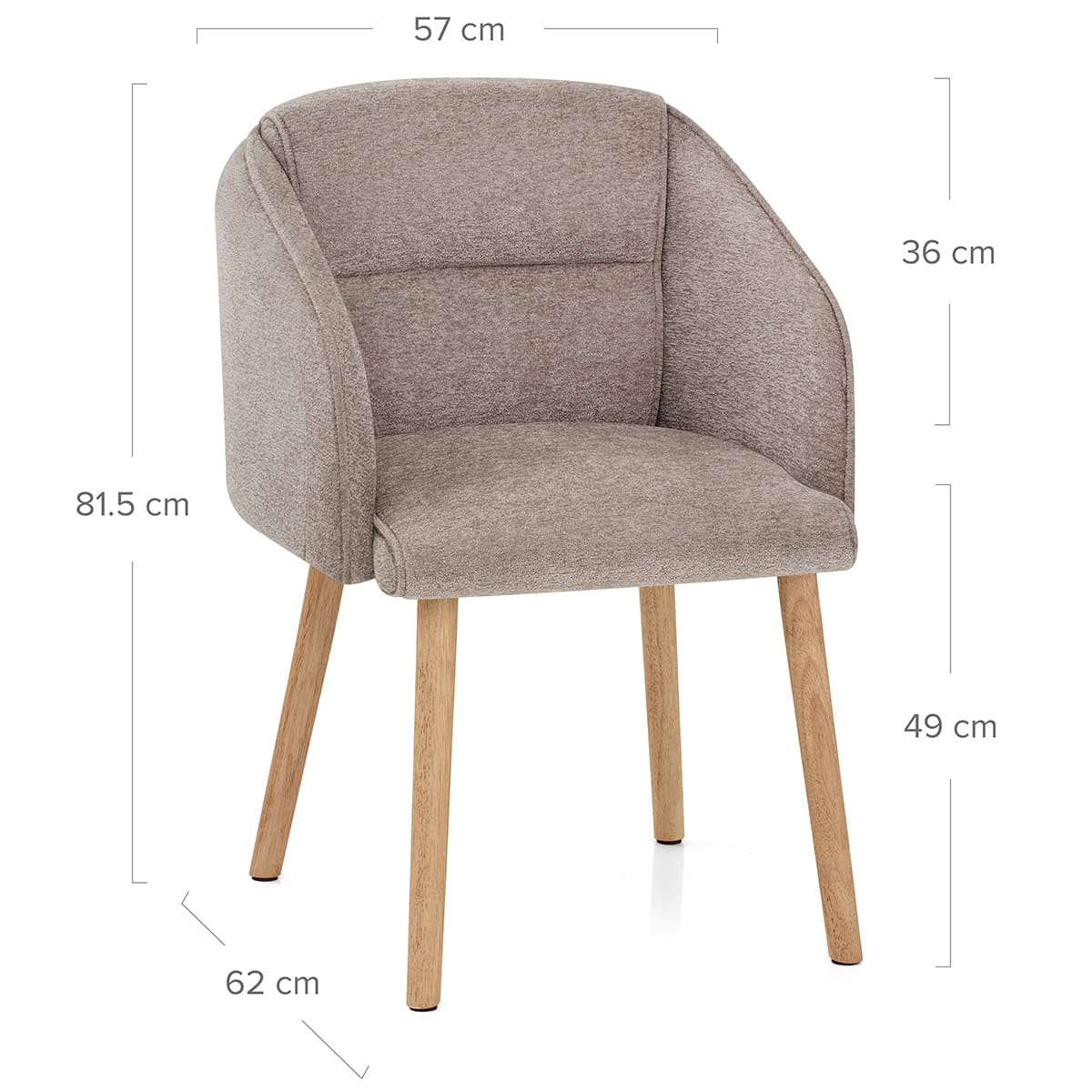 Asti Dining Chair Brown Fabric