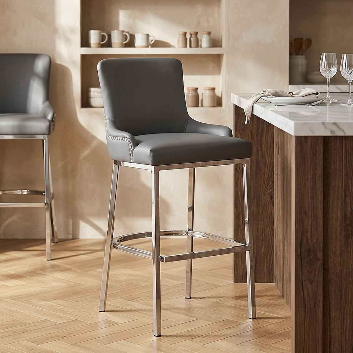 Bliss Bar Stool Grey