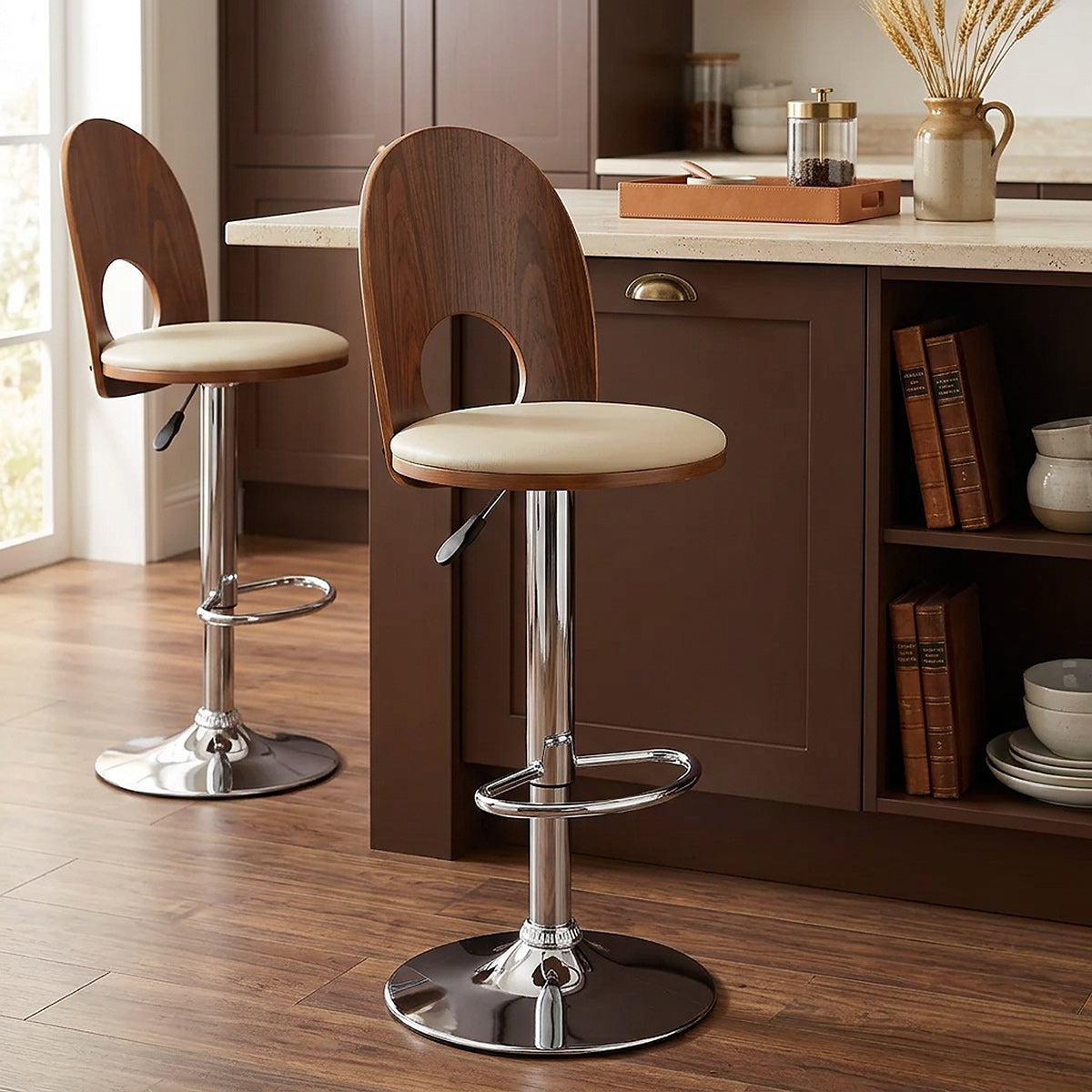 Bolero Wooden Stool Cream