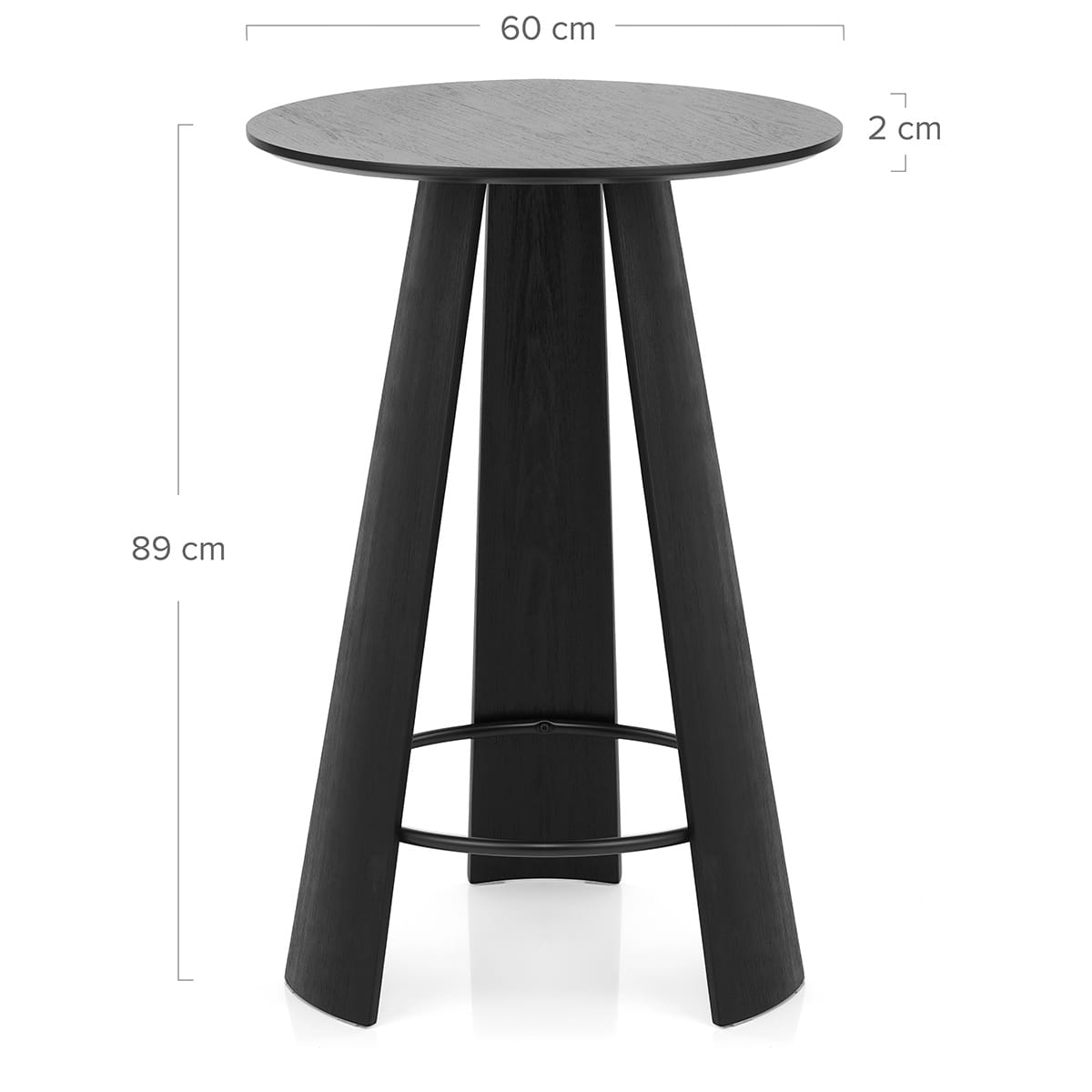 Bravo Bar Table Black Wood