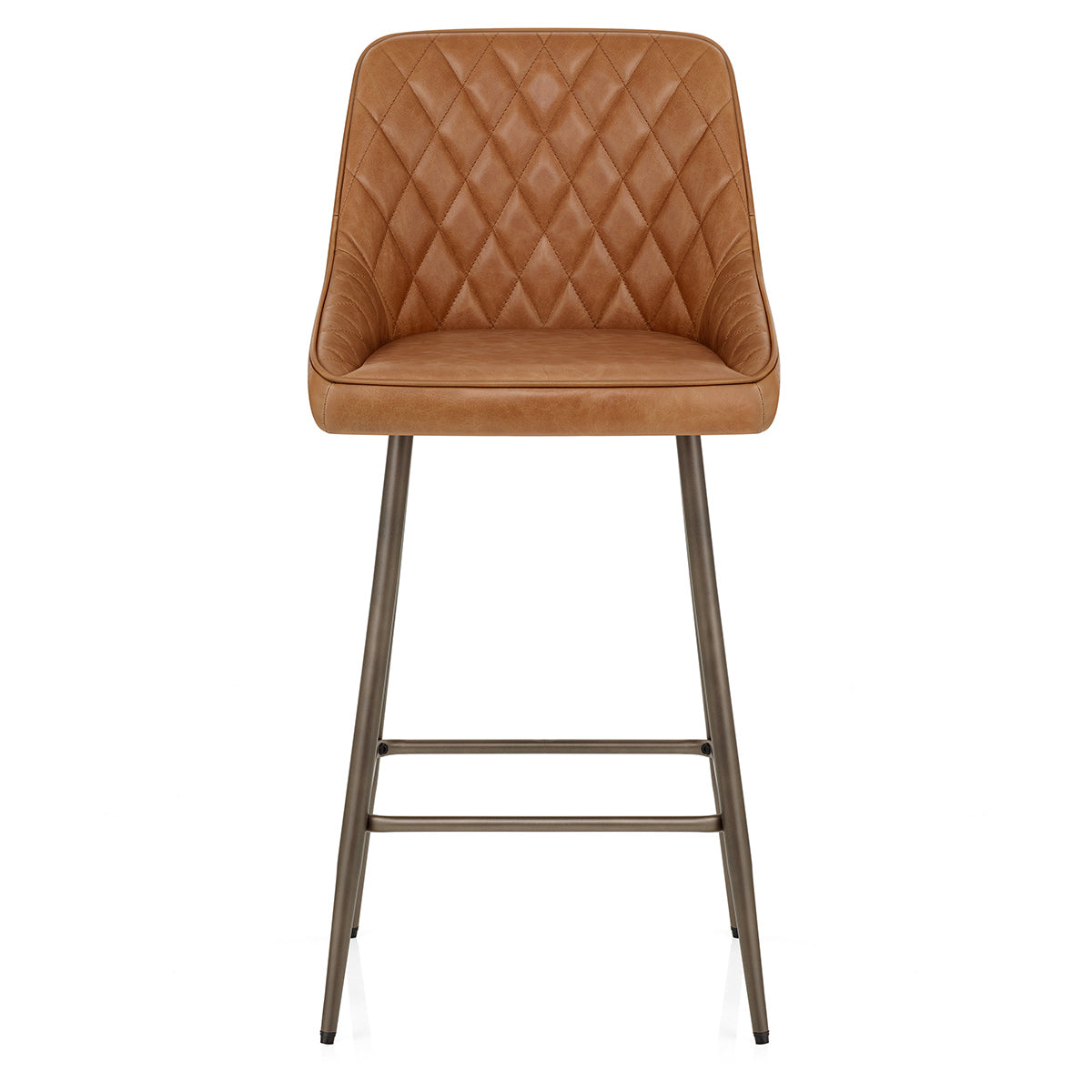 Brisbane Real Leather Stool Antique Brown