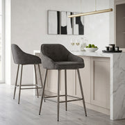 Cairns Bar Stool Charcoal Fabric