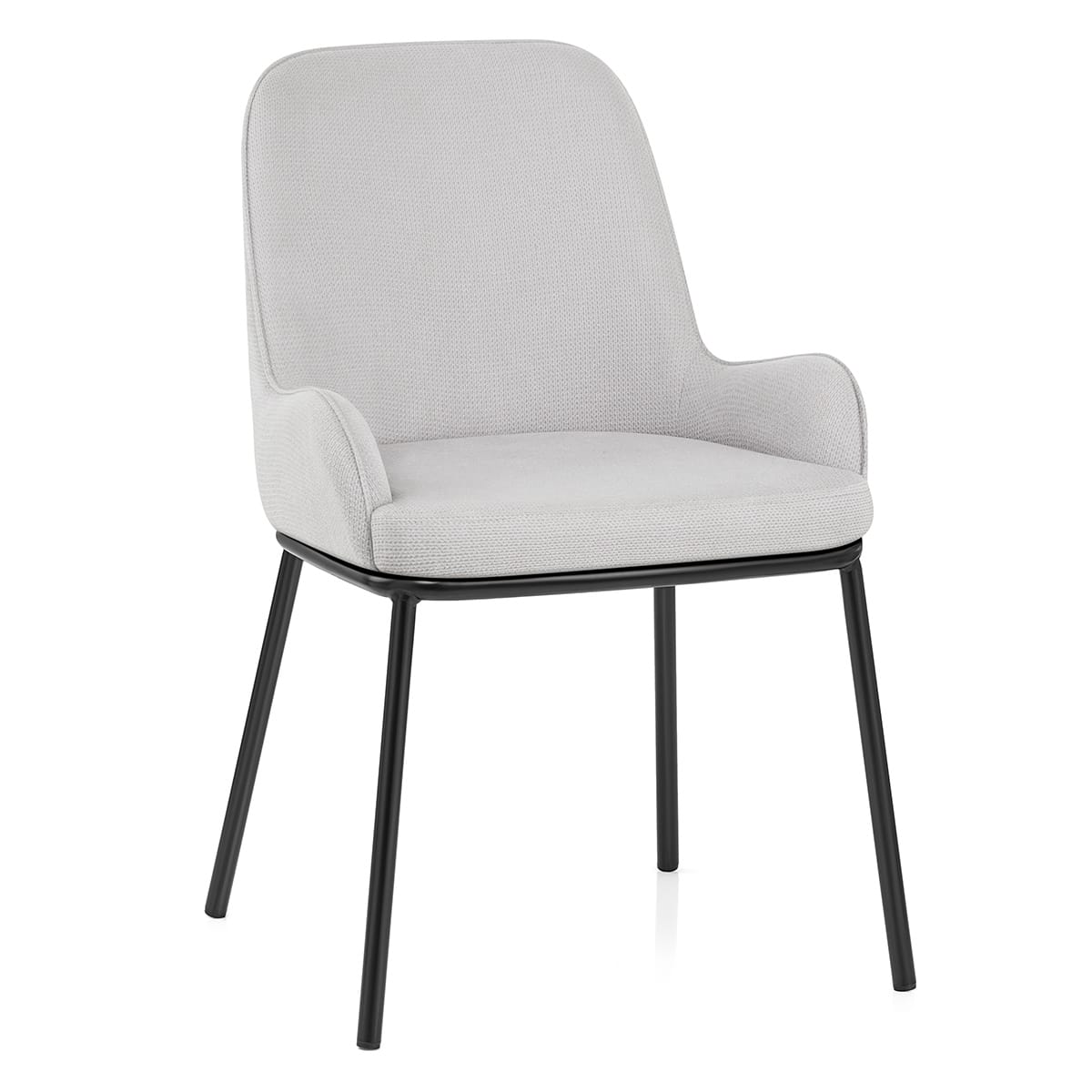 Cameo Dining Chair Light Grey Fabric