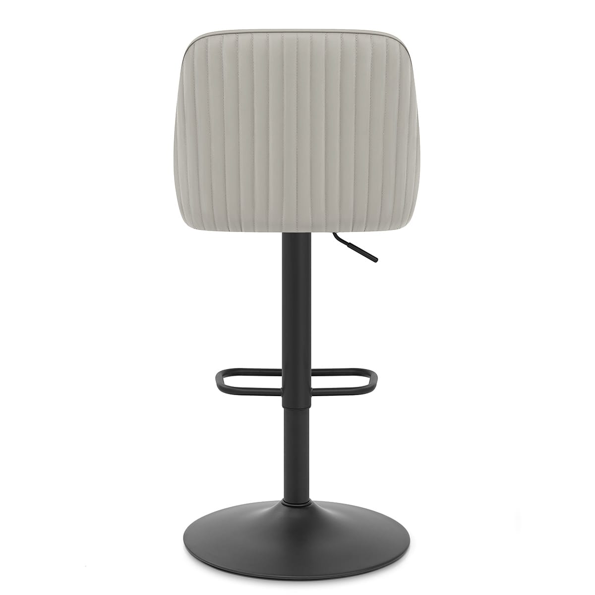 Canberra Real Leather Stool Light Grey