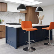 Cape Brushed Steel Stool Orange