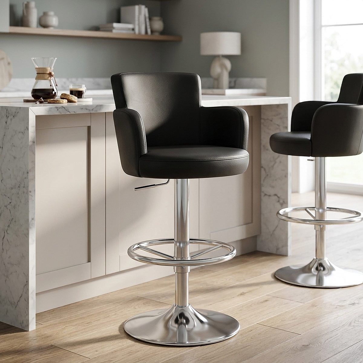 Chateau Brushed Bar Stool Black