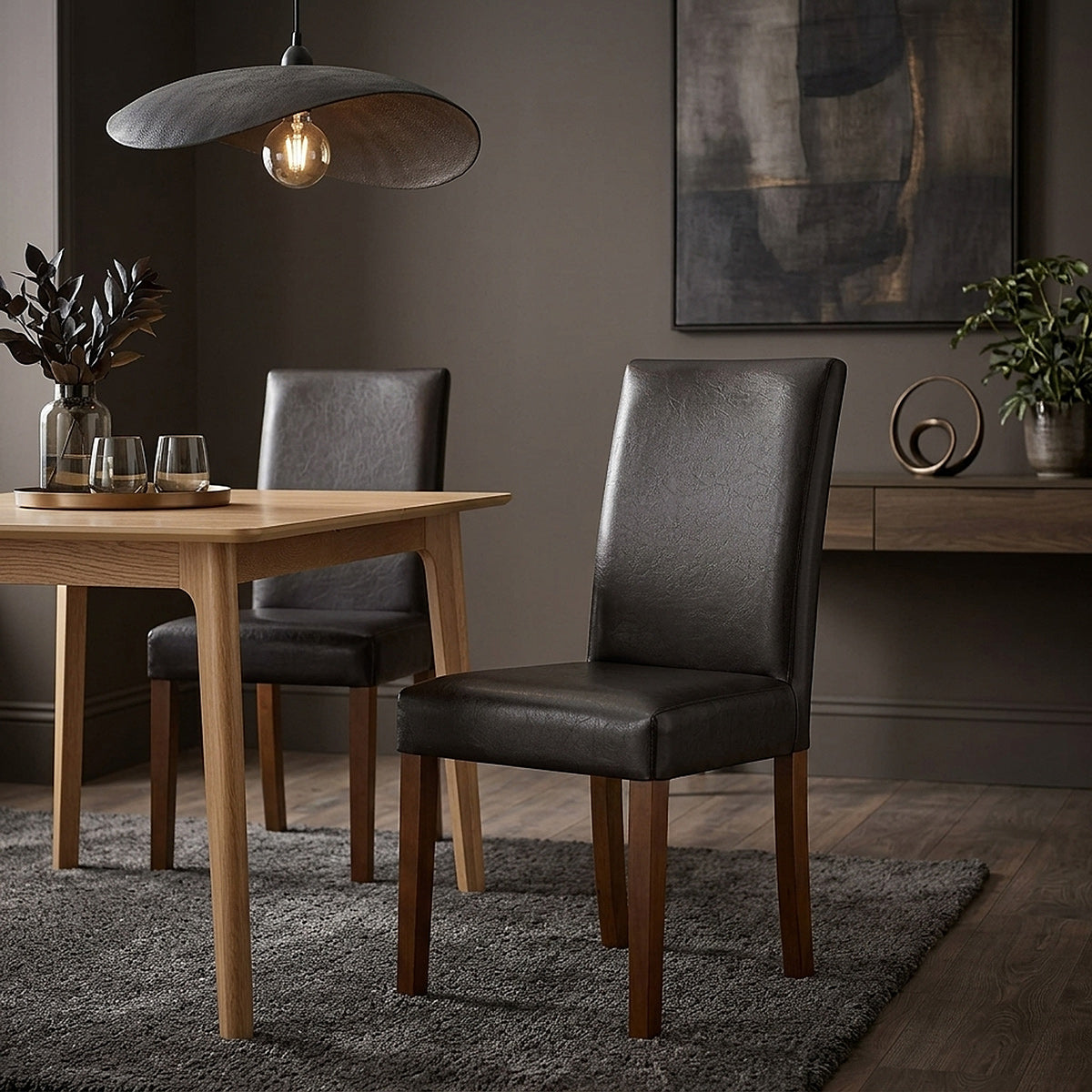 Chicago Walnut Dining Chair Brown