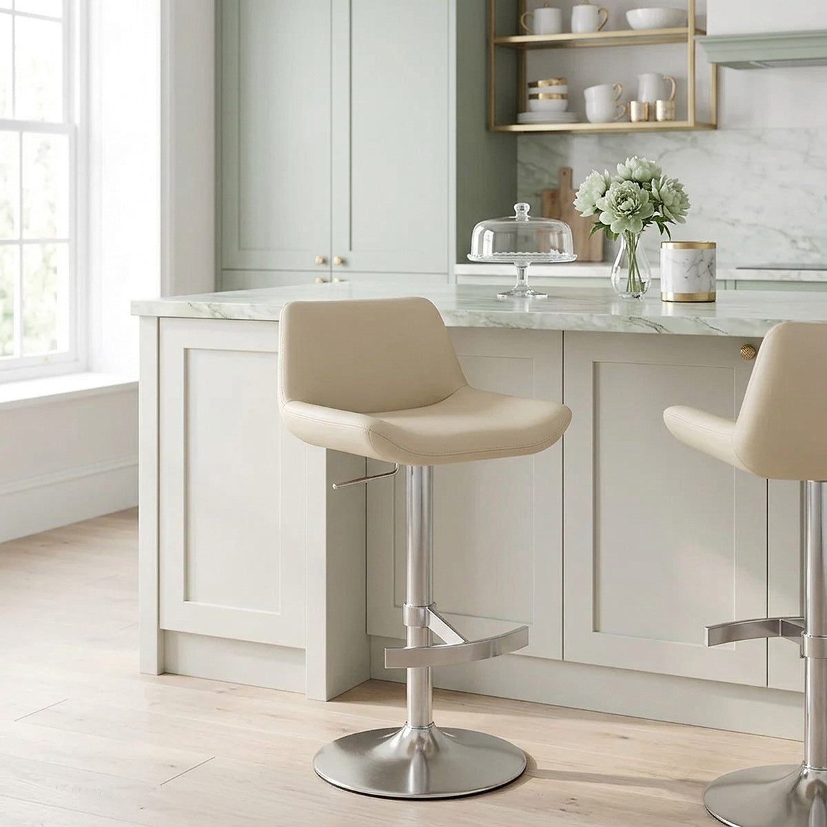 Christiana Brushed Stool Cream