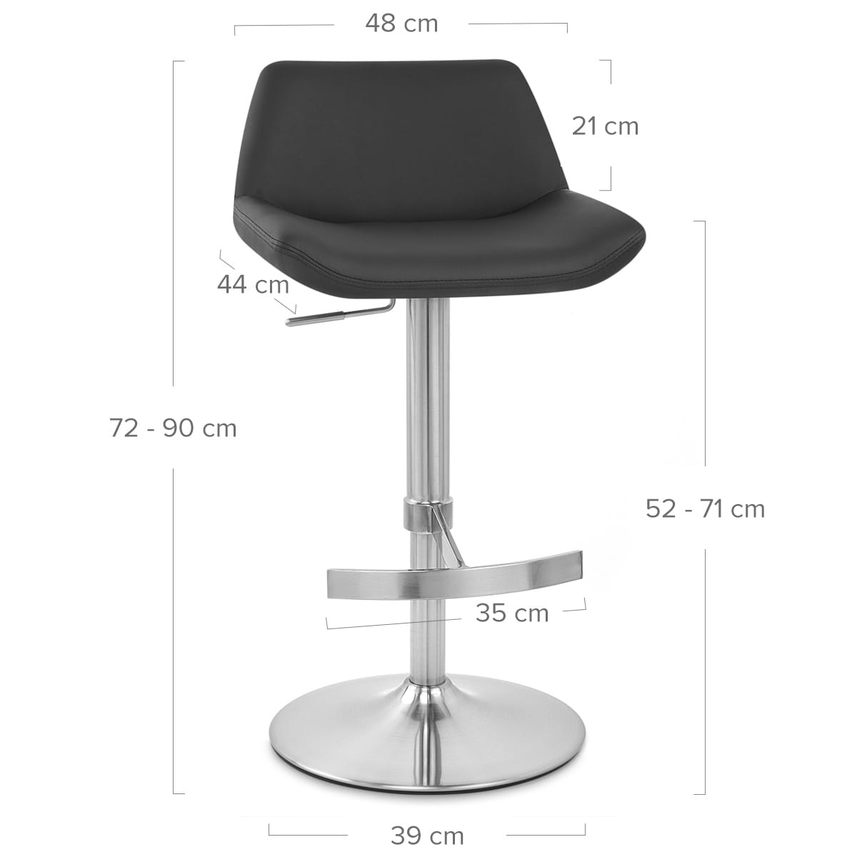 Christiana Brushed Stool Black