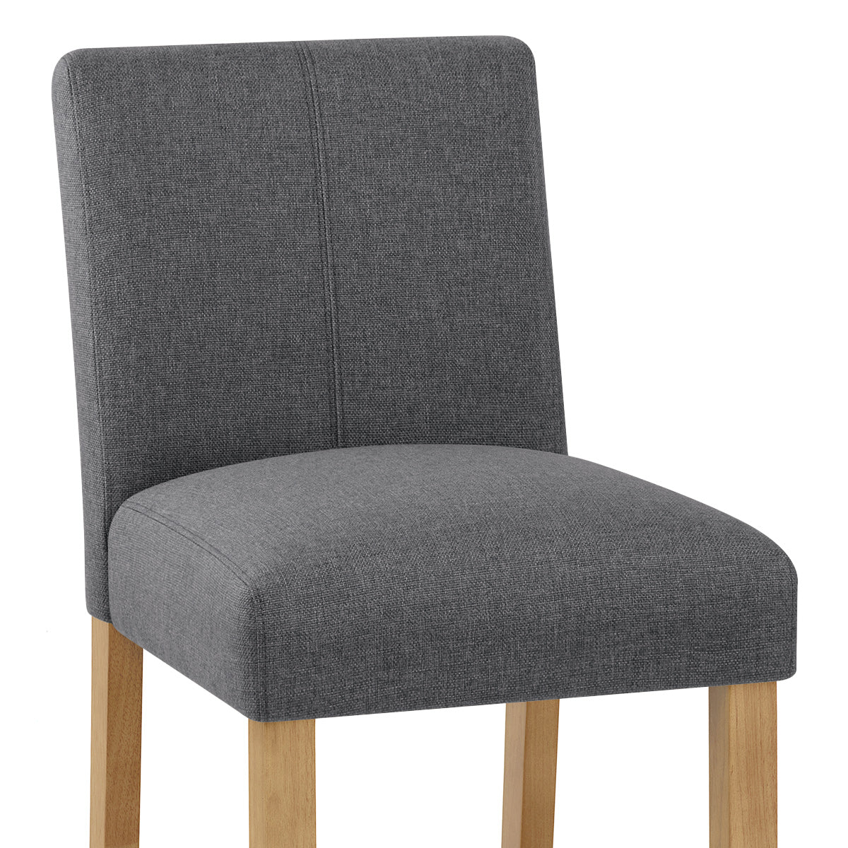 Cornell Oak Bar Stool Charcoal Fabric