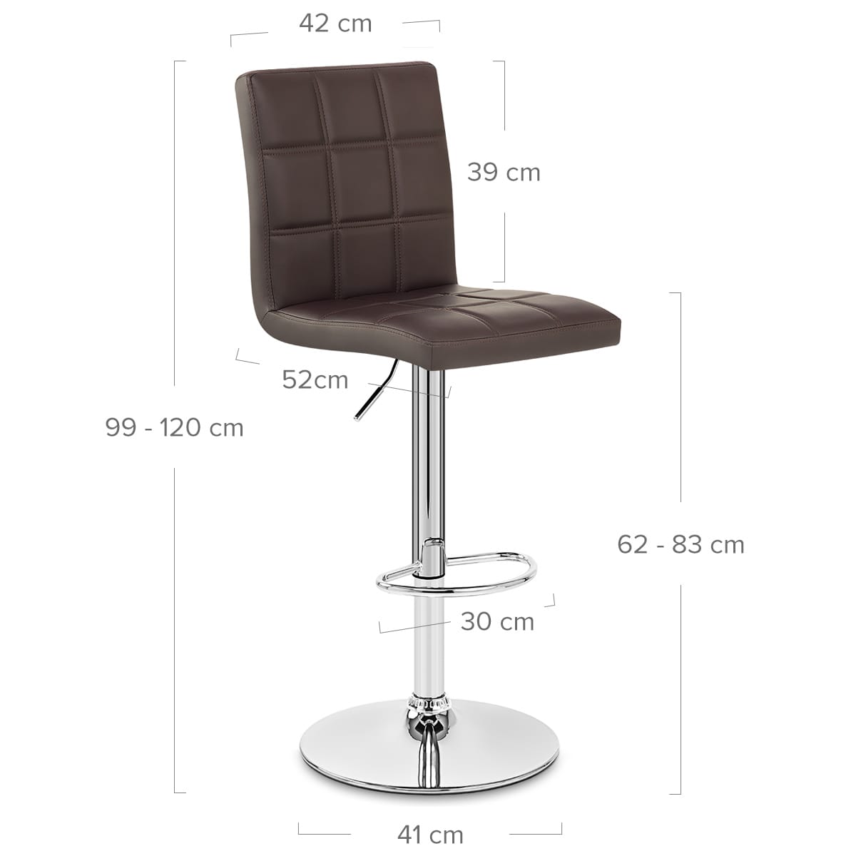 Criss Cross Bar Stool Brown