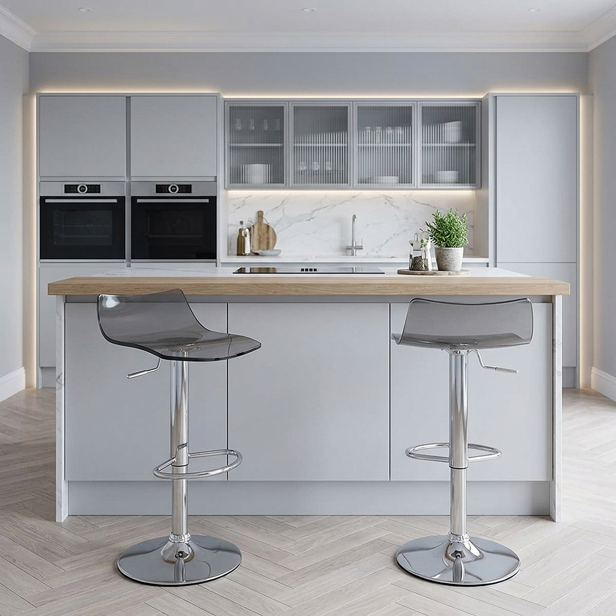Crystal Bar Stool Smoked