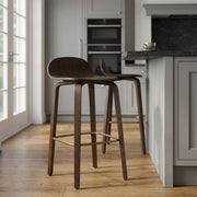 Curve Bar Stool Antique Walnut