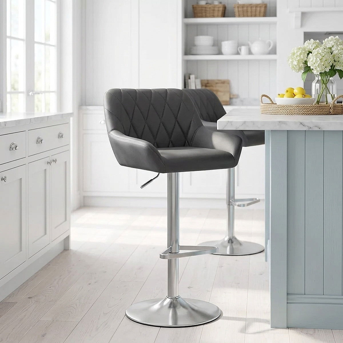 Detroit Brushed Stool Grey