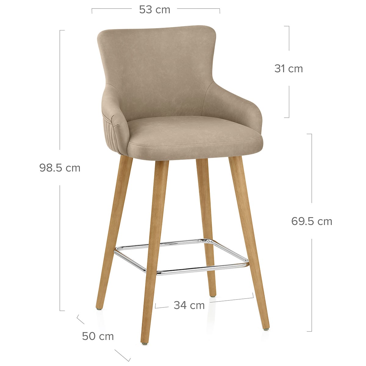 Diablo Oak Bar Stool Brown