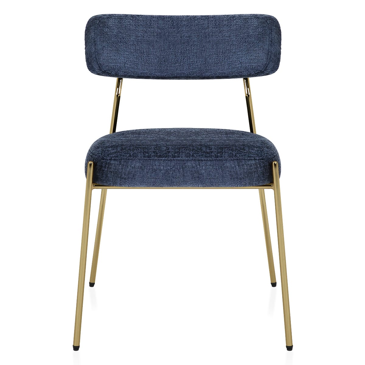 Diana Gold Chair Blue Fabric