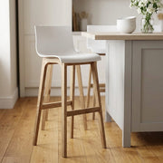Drift Oak & White Bar Stool