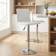 Fabio Real Leather Stool White