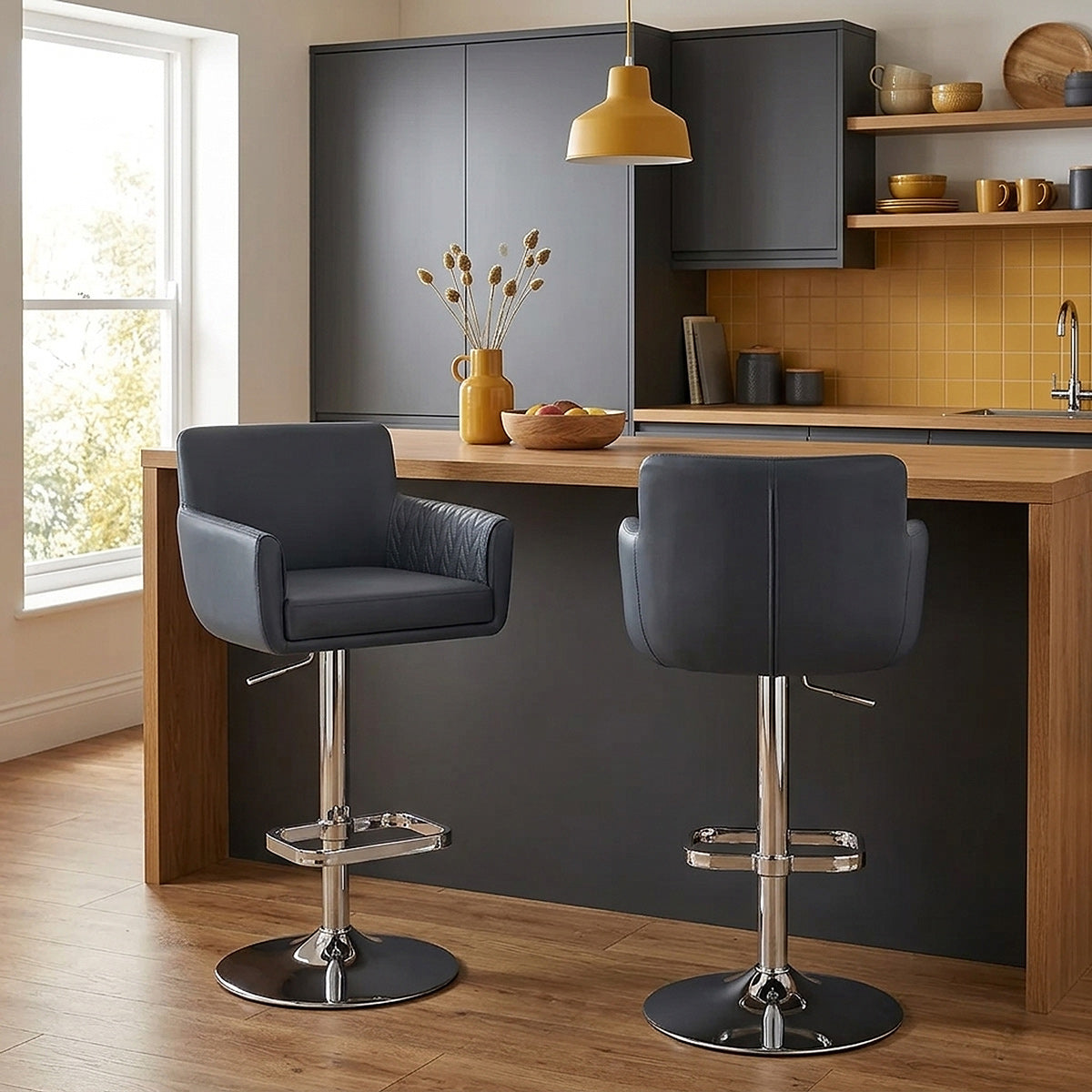 Felipe Bar Stool Navy Blue