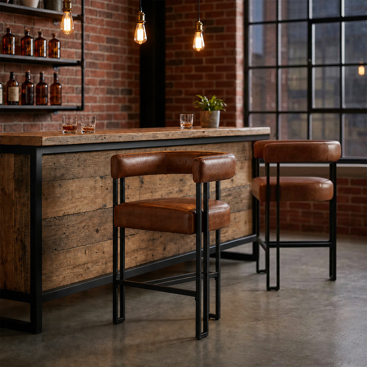 Gigi Bar Stool Antique Brown