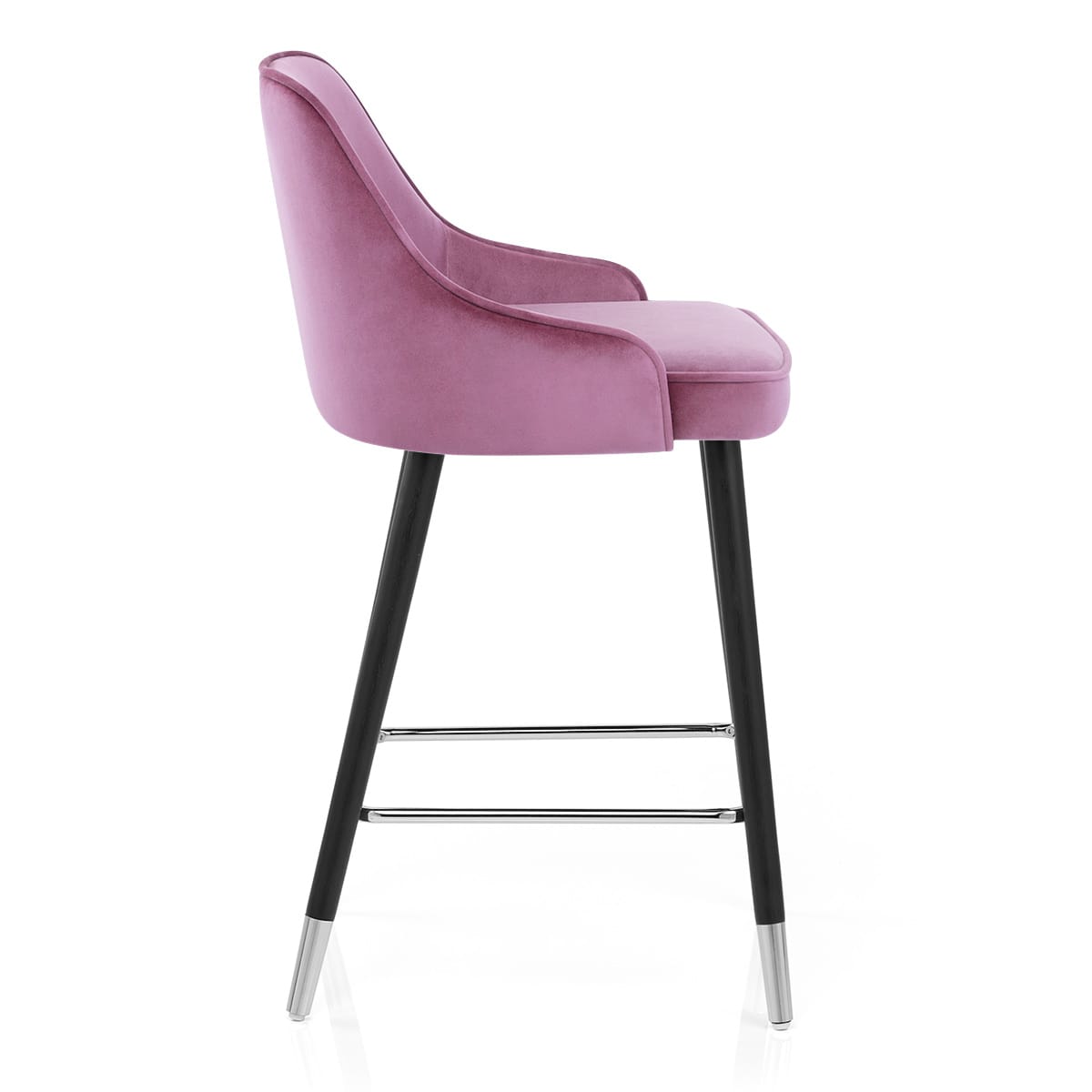 Glam Bar Stool Purple Velvet