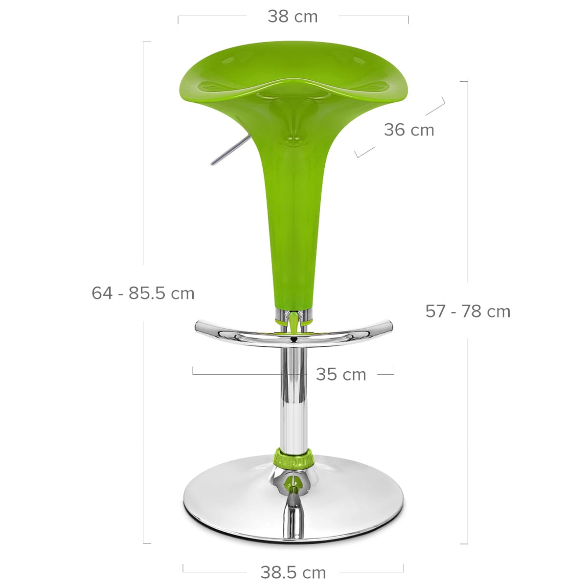 Gloss Coco Bar Stool Green