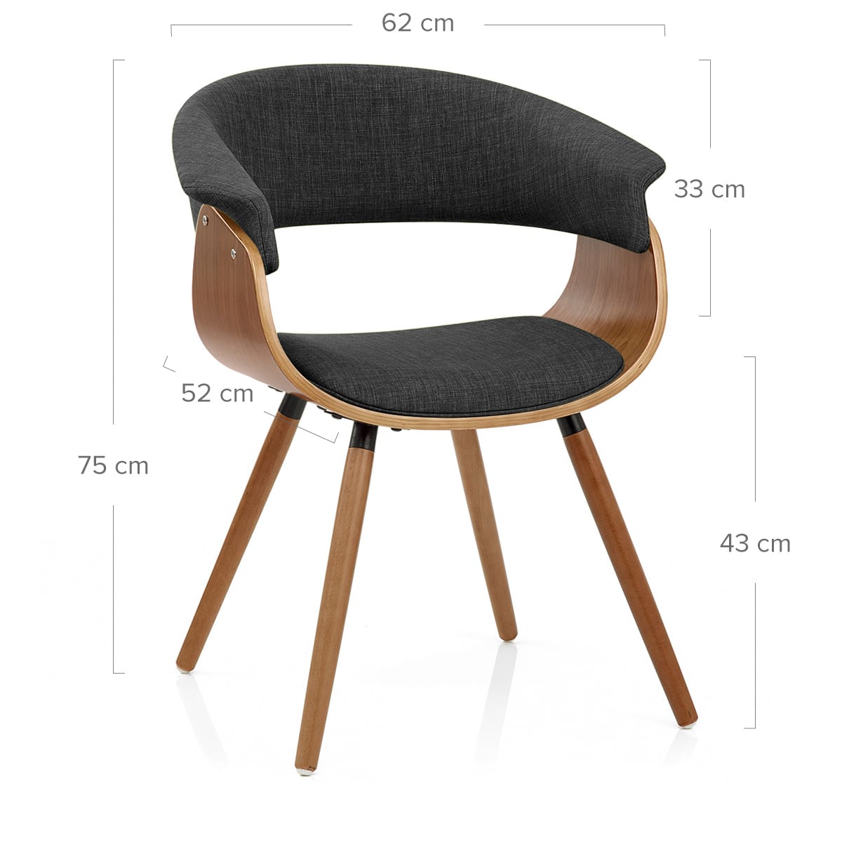Grafton Dining Chair Walnut & Grey