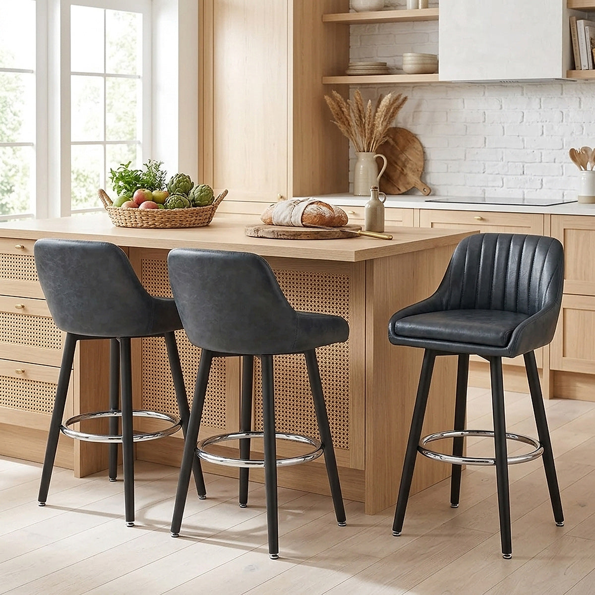 Hamilton Bar Stool Antique Midnight Blue