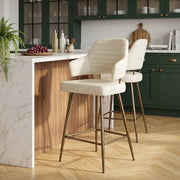 Hampton Bar Stool Bronze & Cream