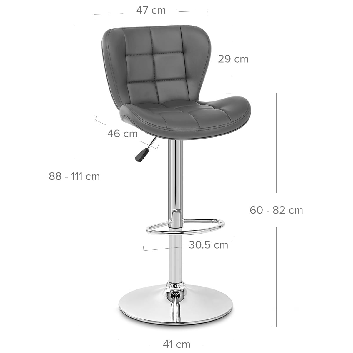 Houston Bar Stool Grey