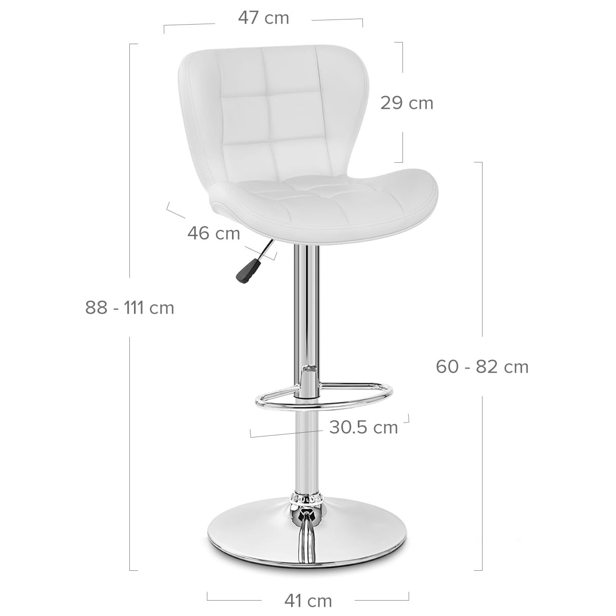 Houston Bar Stool White