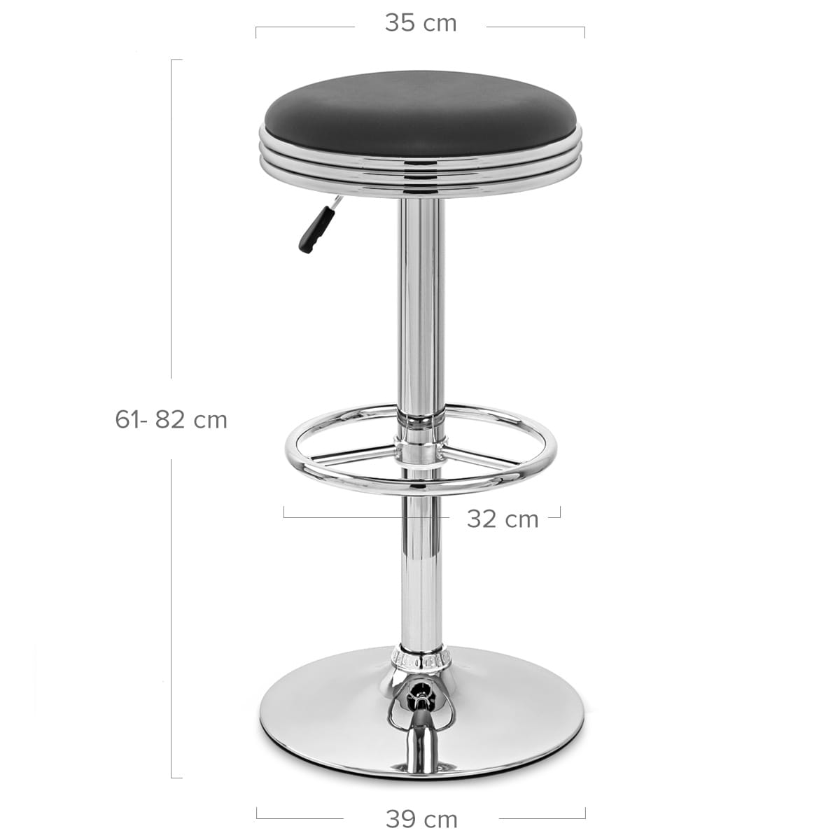 Java Diner Stool Black