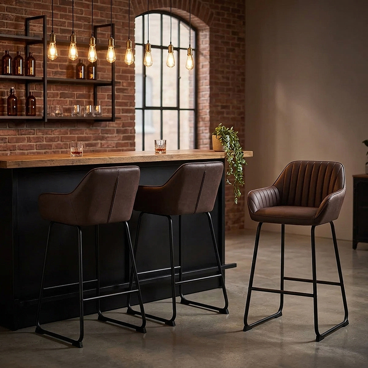 Kanto Bar Stool Brown