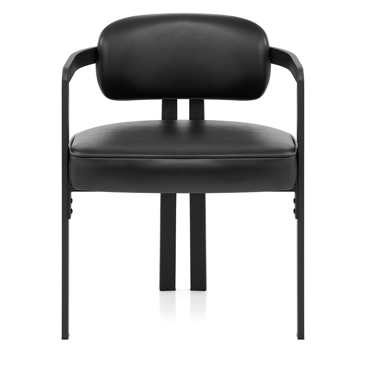 Kara Real Leather Dining Chair Black