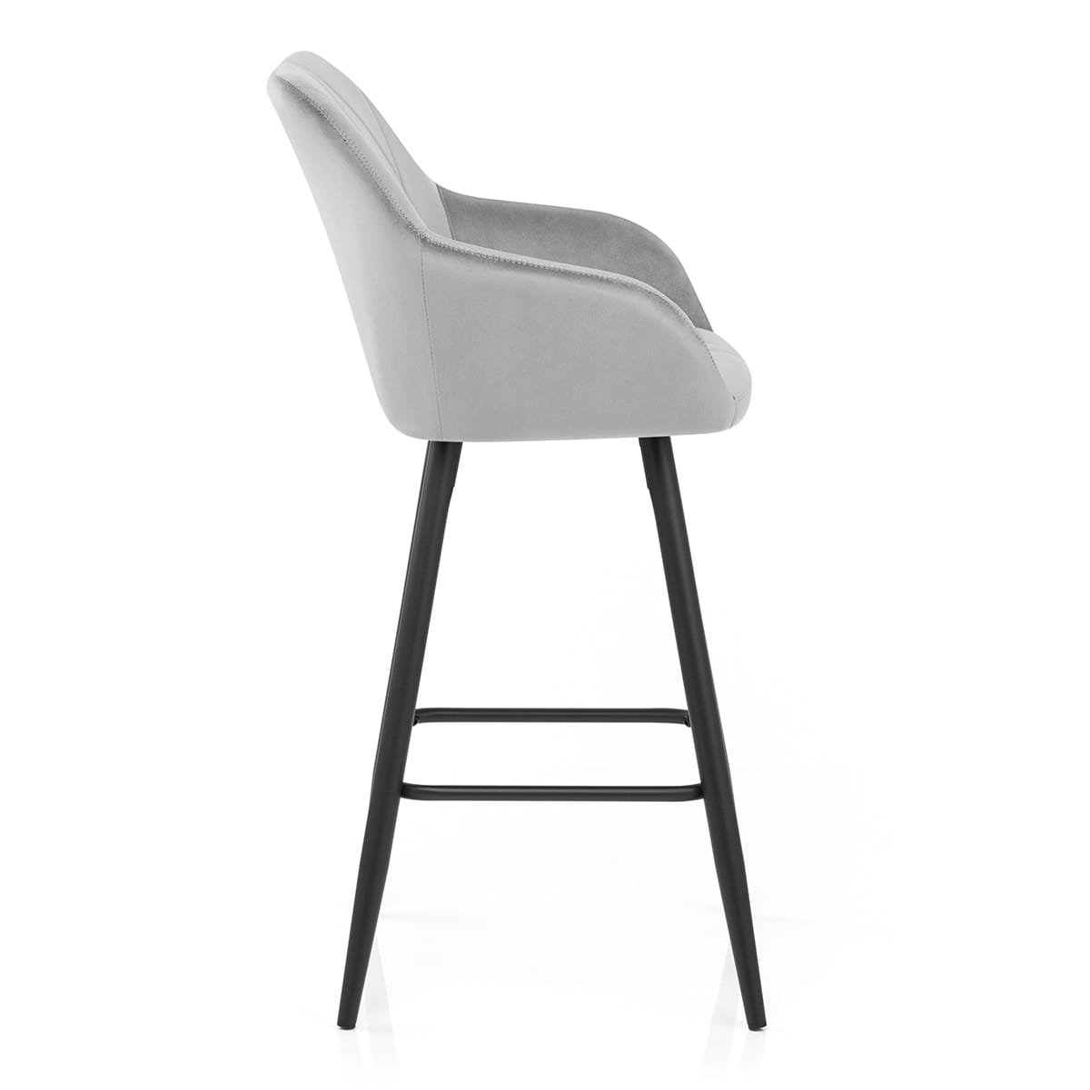 Lanson Bar Stool Grey Velvet