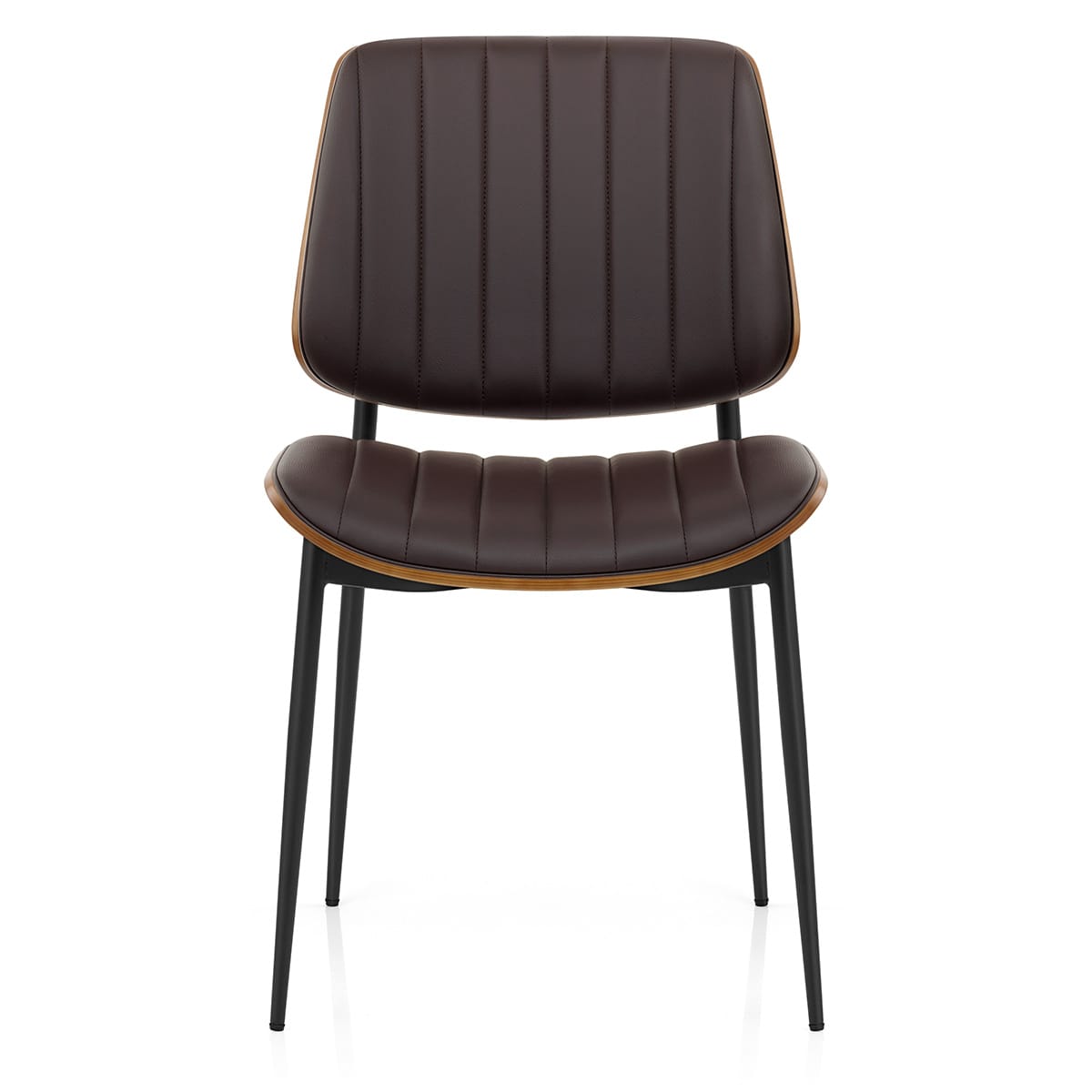Lara Dining Chair Brown & Walnut