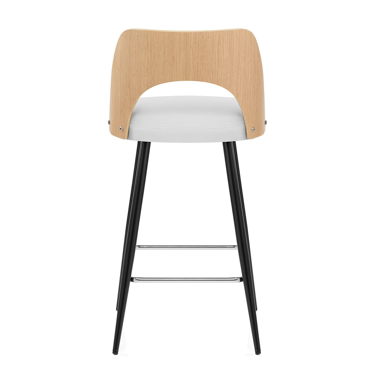 Leo Bar Stool Oak & White