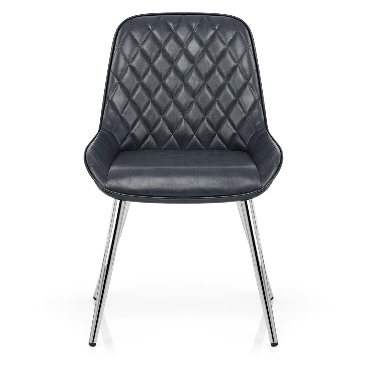 Lincoln Chrome Chair Antique Midnight Blue