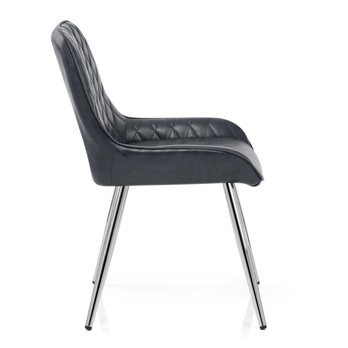 Lincoln Chrome Chair Antique Midnight Blue